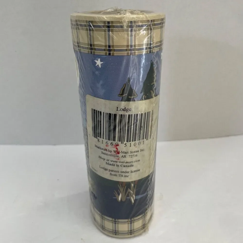 Vintage Jubilee Wallpaper Border Lodge Log Cabin Wilderness Outdoor Bear Nature